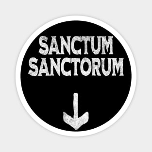 Funny Sanctum Sanctorum design with a down arrow Magnet